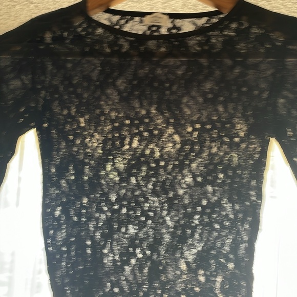 Wilfred Aritzia 2XS lace long sleeve top black lace. - Picture 2 of 4